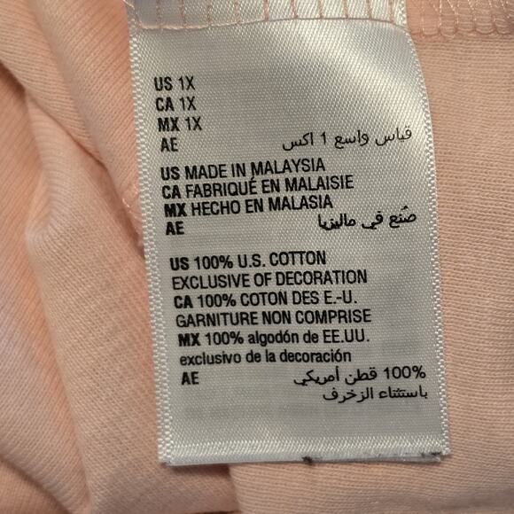 Style & Co Y2K Womens Lace Trim Cami Tank Top Size 1X Pink Coquette Dainty - Picture 4 of 8